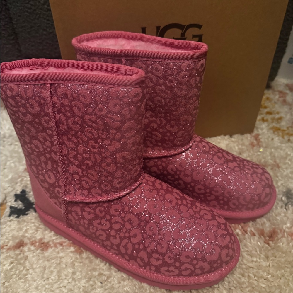 UGG Pink Sparkle Leopard Boots